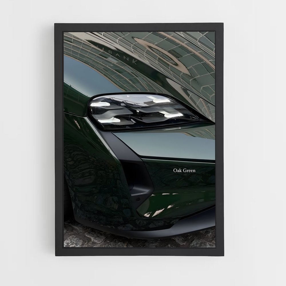 Poster Turbo Émeraude – affiche Porsche (vue 2)